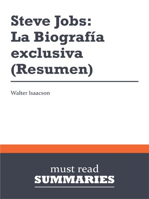 cover image of Steve Jobs: La Biografía exclusiva - Walter Isaacson